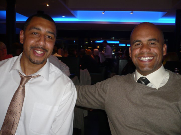 Me and big brother Gid. He got me started with the ‘Hoops’. Out for my Birthday in Manchester 2010